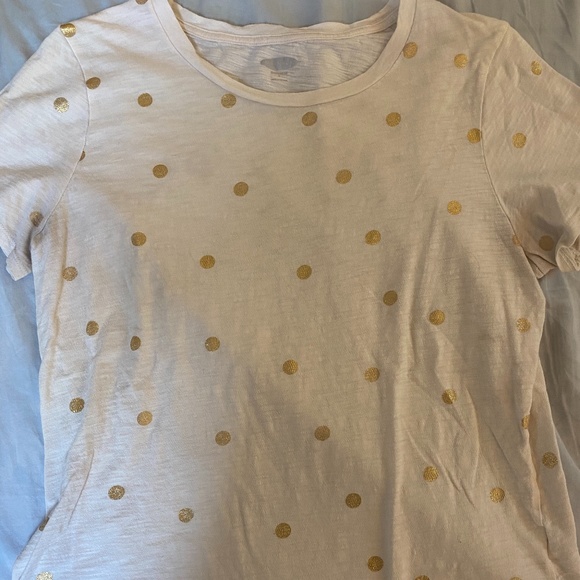 Old Navy, off-white, gold dot, short sleeve tee - Picture 1 of 1